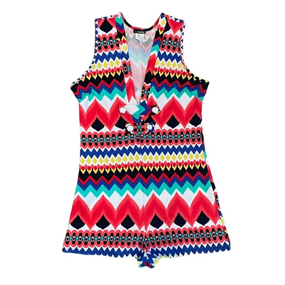 NWOT Funky RETRO Multi-Color Sleeveless Romper Size L - Picture 4 of 15